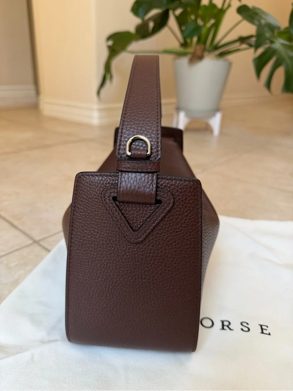 The Horse Clementine Bag Coffee Pebbled Leather - Picture 4 of 12